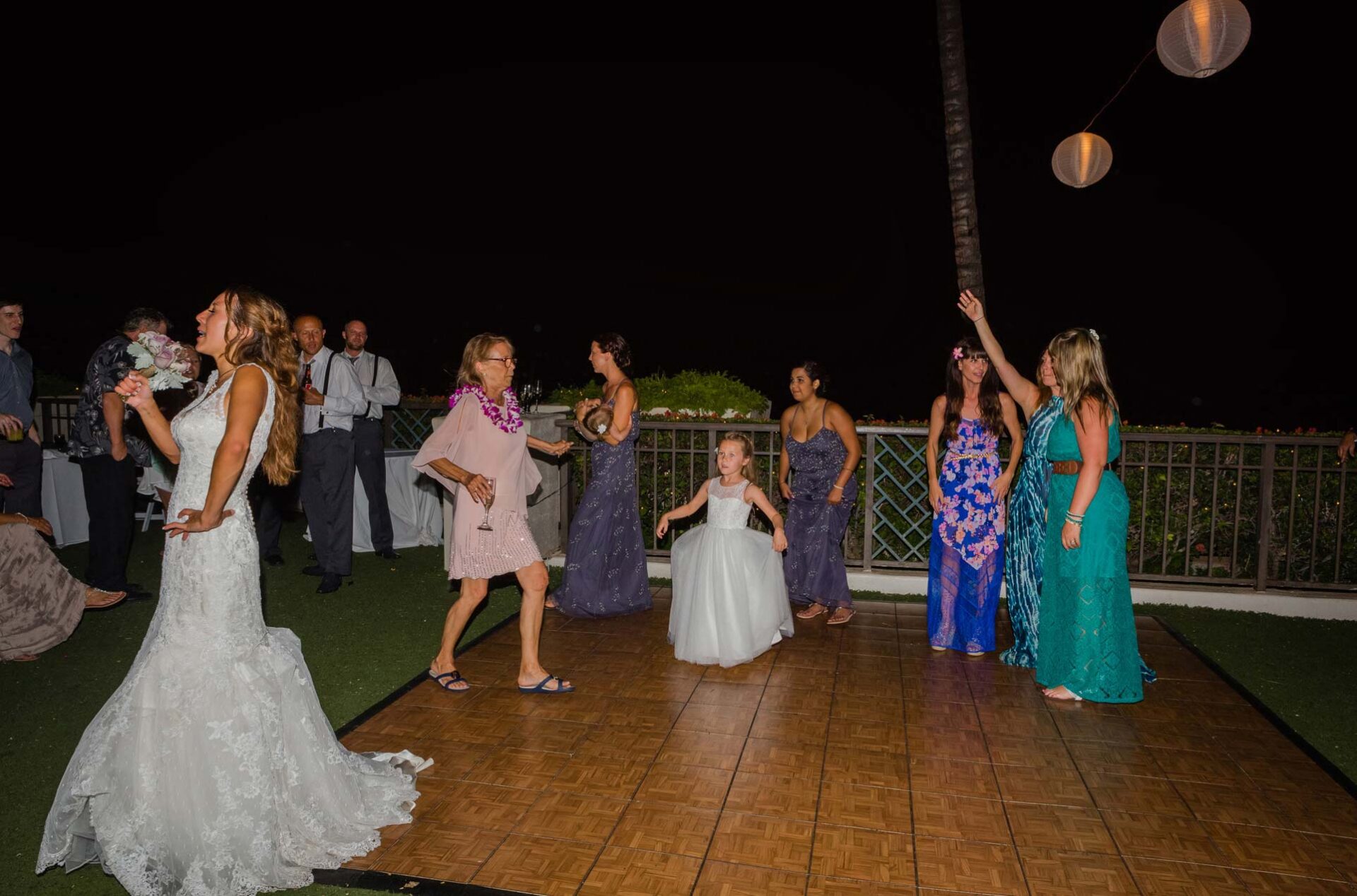 People Dancing at a Reception Venue on Maui