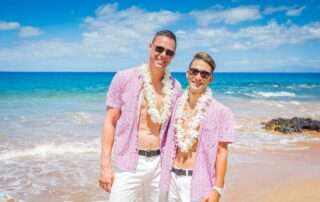 A gay wedding ceremony on the beach
