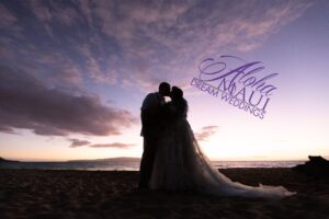 Maui sunset wedding