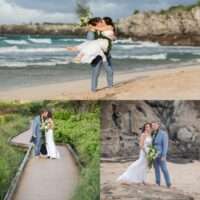 Maui Wedding Photographer captures Wedding couple on Ironwoods Beach