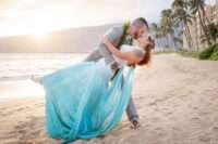 Maui beach wedding gown
