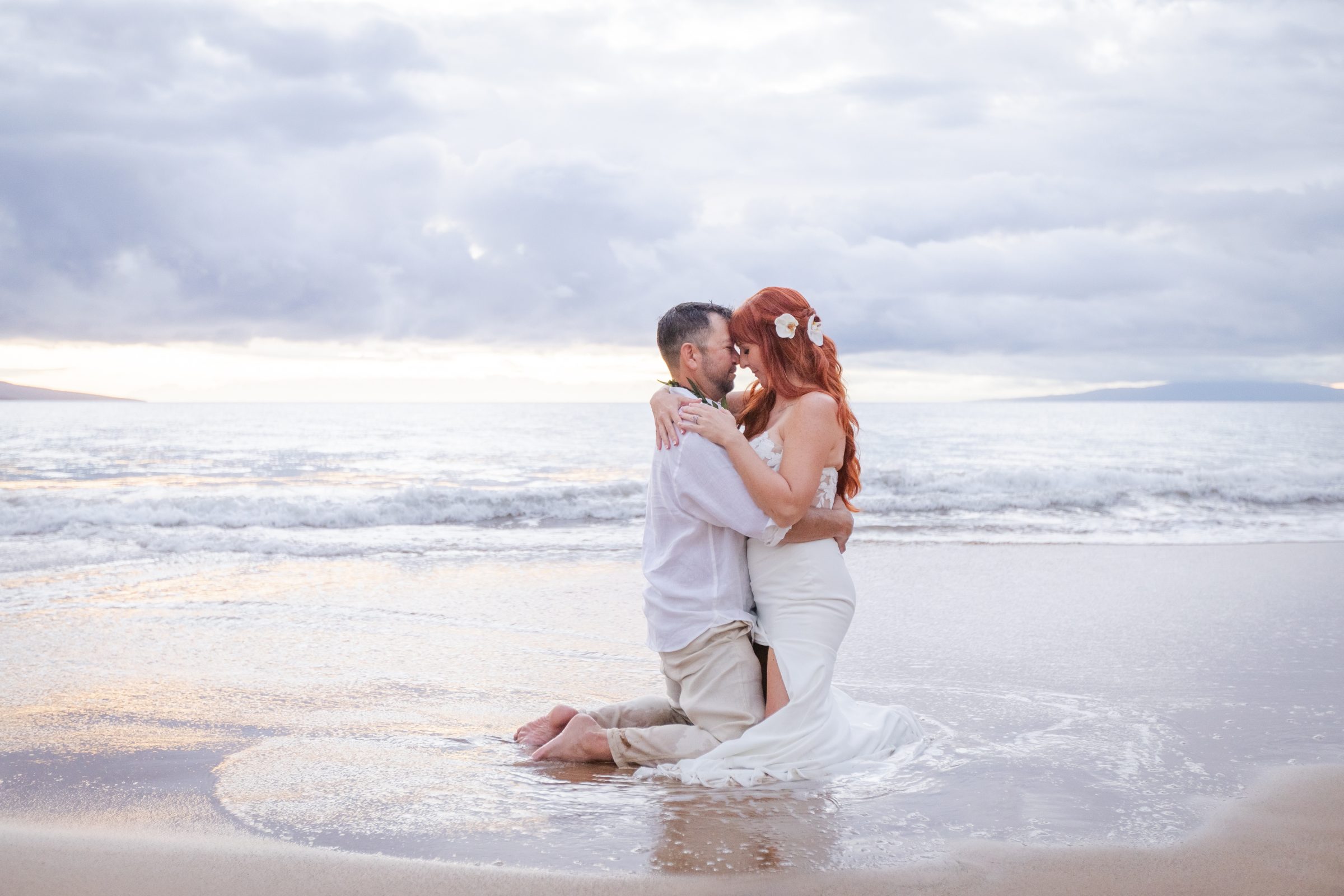 Maui beach wedding ceremony on the sand
