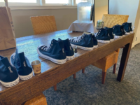 Maui groomsmen personalized Converse shoes